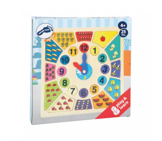 Small Foot Vkládací výukové puzzle nauč se hodiny