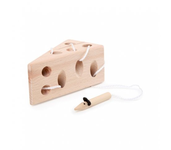 Small Foot Hra na provlékání - Sýr přírodní s myší