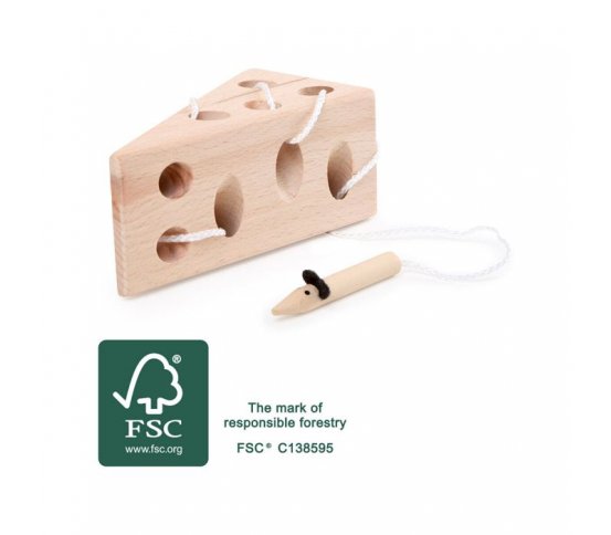 Small Foot Hra na provlékání - Sýr přírodní s myší