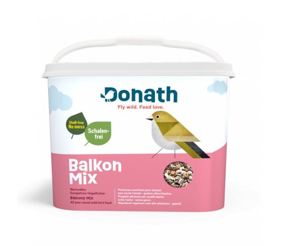 Směs pro ptáky na balkony a terasy bez slupek 5kg Donath
