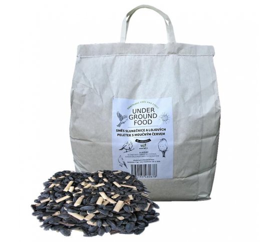 Směs slunečnice a lojových peletek s hmyzem 5kg