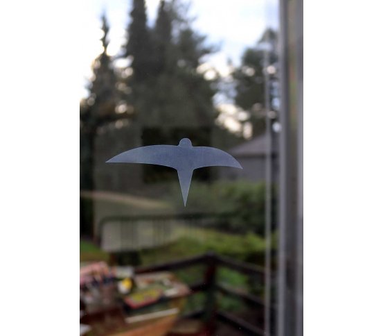 průhlednost zkušenosti Snímatelné UV Samolepky na sklo proti ptákům 12ks - siluety