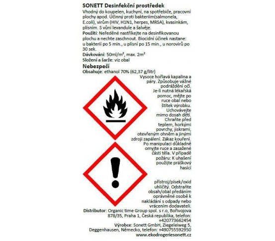 Sonett Dezinfekční prostředek ve spreji 100ml