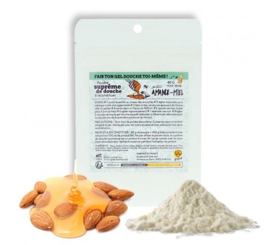 Sprchový gel a mýdlo v prášku Mandle a med - pro přípravu 500ml gelu Step One