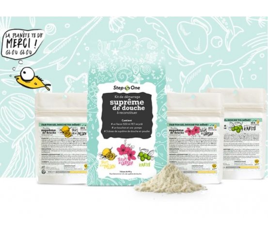 Sprchový gel a mýdlo v prášku Marakuja - pro přípravu 500ml gelu Step One 2