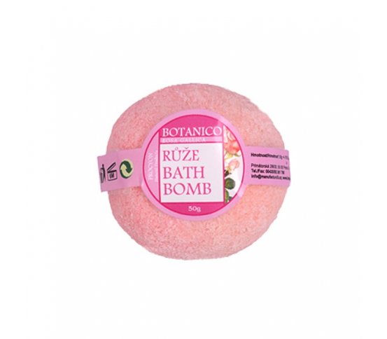 Šumivá bomba do koupele - růže 50g Botanico