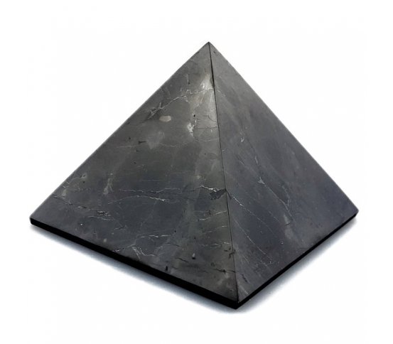 Šungitová pyramida leštěná 12x12cm pro harmonizaci