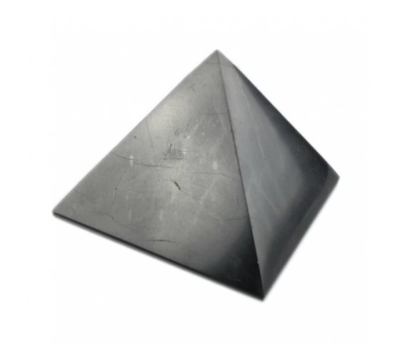 Šungitová pyramida leštěná 7x7cm pro harmonizaci