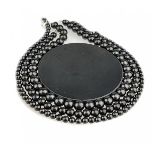 Šungitový náhrdelník délka 46cm (kuličky 6mm) prodej praha e-shop