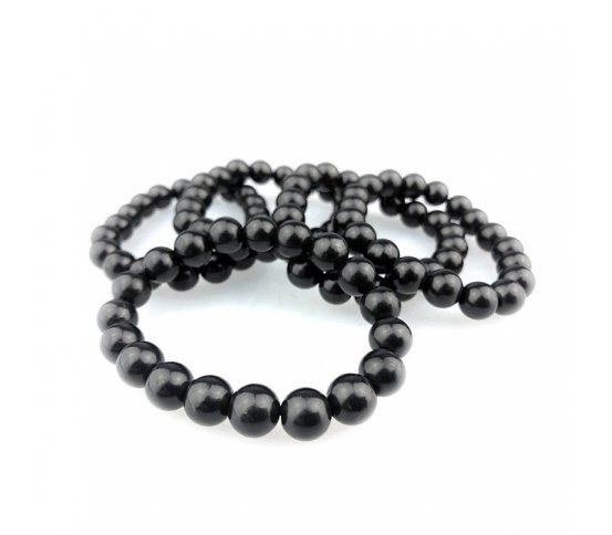 Šungitový náramek na gumičce - kuličky 10mm shungitestore