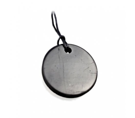 Šungitový přívěsek kruh 3,5cm