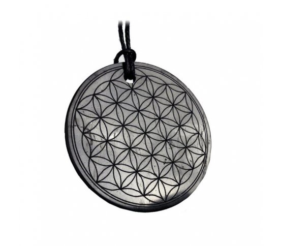 Šungitový přívěsek Květ života 4cm