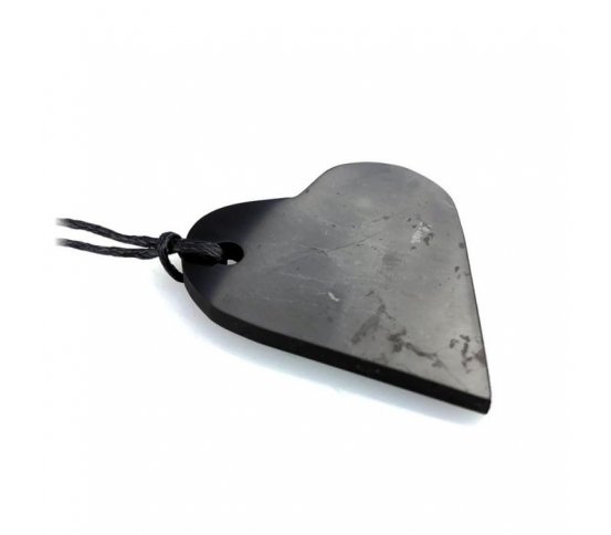 Šungitový přívěsek srdce 4,3 x 3,9cm 2