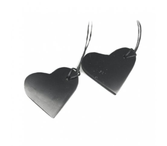 Šungitový přívěsek srdce 4,3 x 3,9cm 4