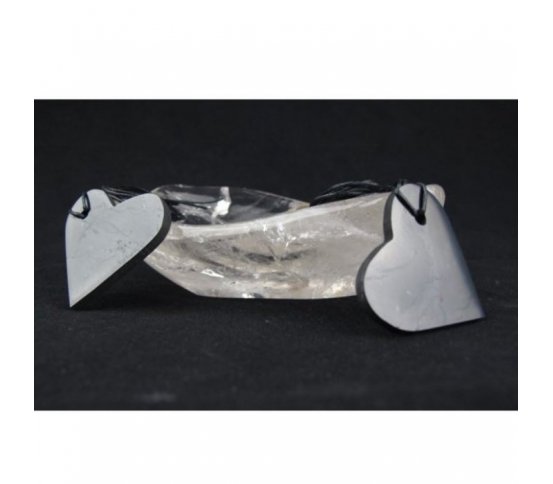 Šungitový přívěsek srdce 4,3 x 3,9cm 3