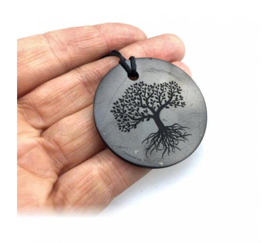 Šungitový přívěsek Strom života 4cm 2