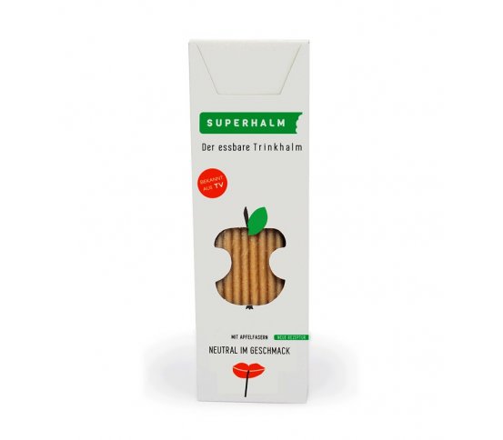 Jedlá brčka z jablek a pšenice 5mm x 20cm (50ks) SUPERHALM