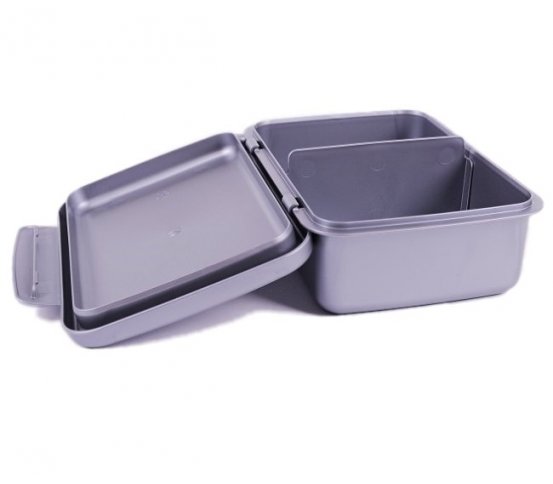 Svačinový box Zdravá sváča - šedý R