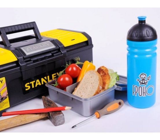 Svačinový box Zdravá sváča - šedý R