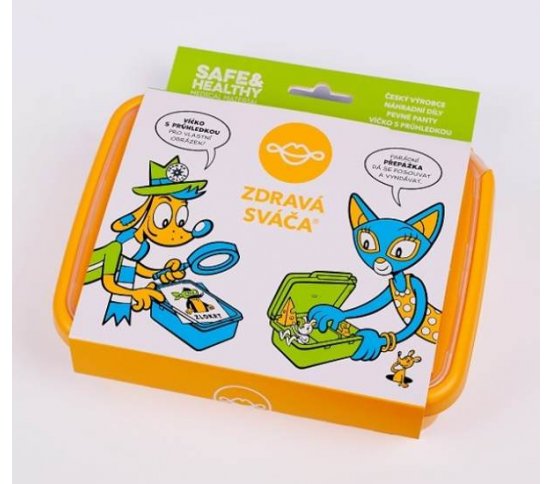 Svačinový box Zdravá sváča - žlutý R