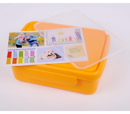 Svačinový box Zdravá sváča - žlutý R