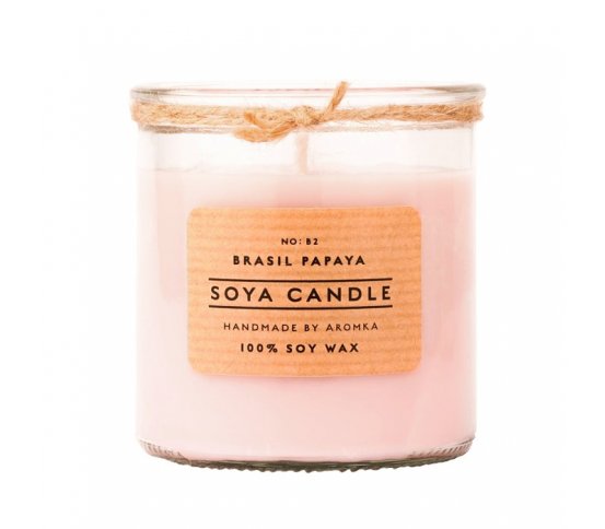 Svíčka ze sojového vosku 250ml - brazilská papaya Aromka