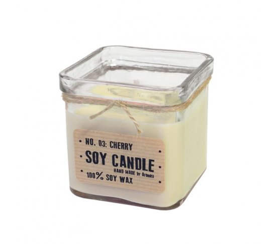 Svíčka ze sojového vosku kostka 160ml - čisté prádlo Aromka