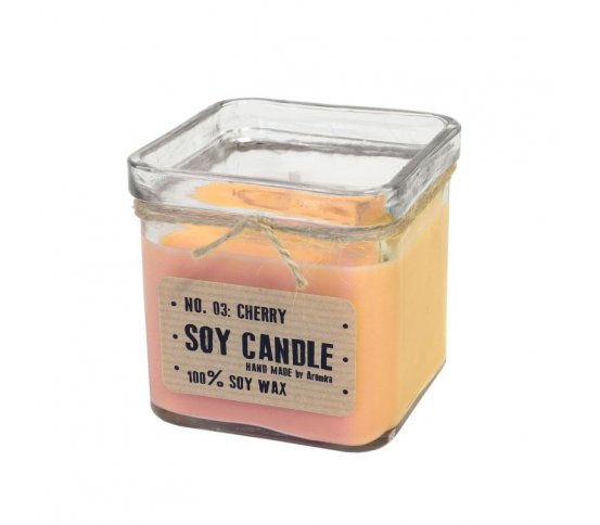 Svíčka ze sojového vosku kostka 240ml - květiny Aromka