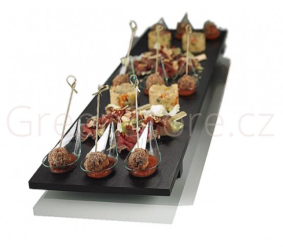 Velký servírovací tác černý pro gastro a restaurace