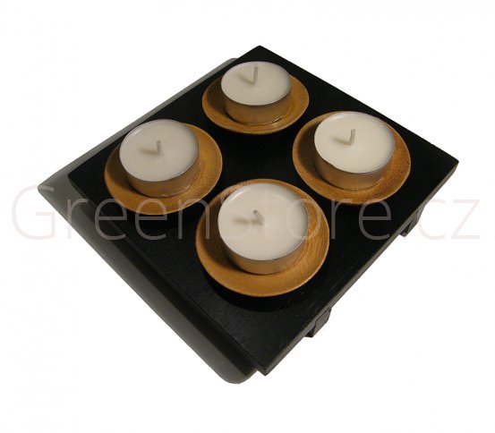 Přírodní bambusový tác 15x15x2,5cm