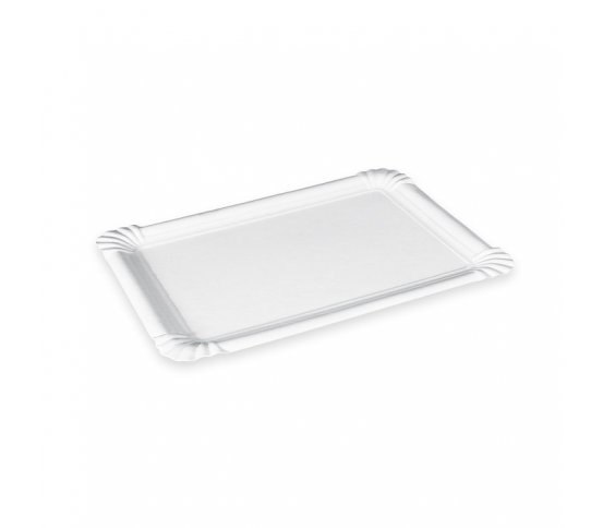 Tácek papírový bílý č.3 16x10cm (100ks)