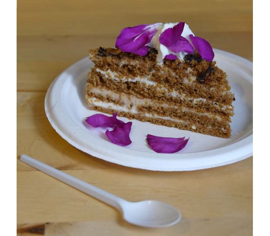 Ekologické jednorázové talíře dezertní 17 - 18cm bio eco