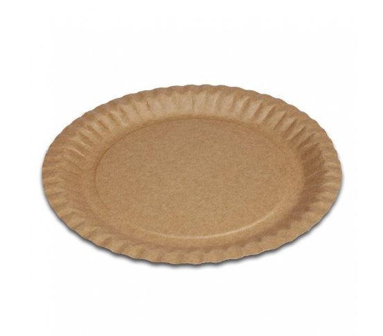 Talíř papírový Kraft 23cm nepromastitelný (100ks)
