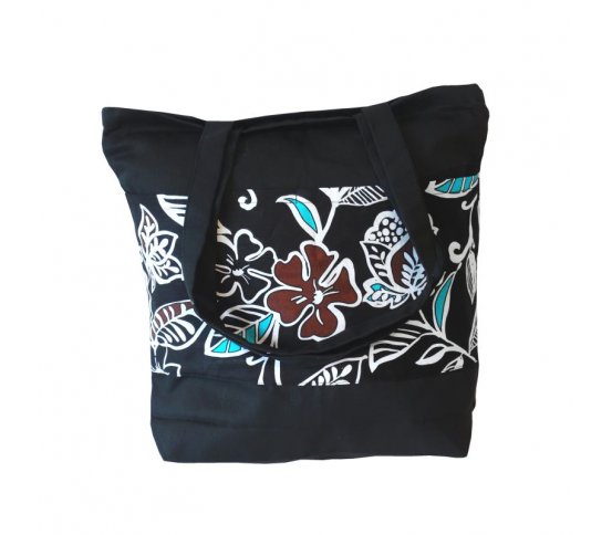 Taška přes rameno s vnější kapsou a zipem - černá Český západ