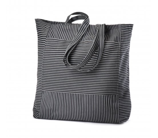 Taška přes rameno s vnější kapsou a zipem - pruhovaná Český západ