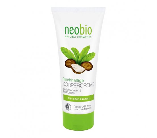 Tělový krém Bio Karité máslo a Bio Kokosový olej 200ml Neobio