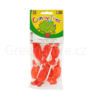Lízátka s příchutí jahoda bezlepková 7x10g BIO CANDY TREE