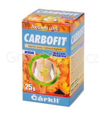 CARBOFIT aktivní rostlinné uhlí 25g DACOM