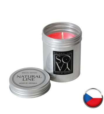 Svíčka ze sojového vosku v plechovce 100g - brazilská papaya Aromka