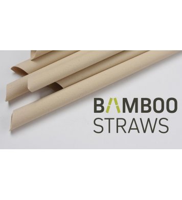 Bambusová brčka ⌀6mm x 23cm (250ks) Bamboo Europe