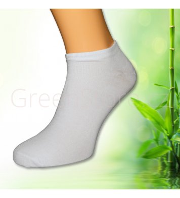 Bambusové ponožky dámské kotníkové, bílé 35-38, 3 páry