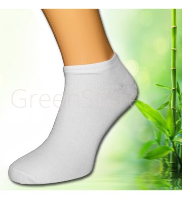 Bambusové ponožky pánské kotníkové, bílé
