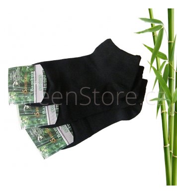 Bambusové ponožky dámské kotníkové, černé 35-38, 3 páry