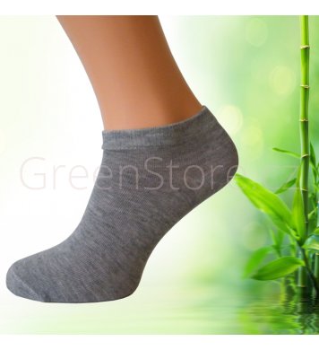 Bambusové dámské ponožky kotníkové, vel. 35-38, šedé, 3 páry