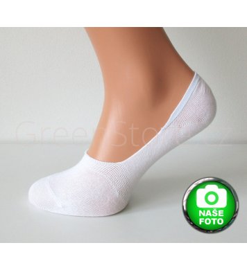 Bambusové ponožky dámské nízké, bílé 35-38, 5 párů