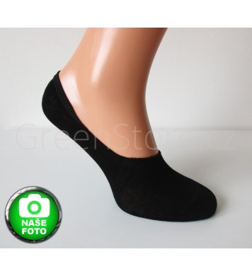 Bambusové ponožky dámské nízké, černé 38-41, 5 párů
