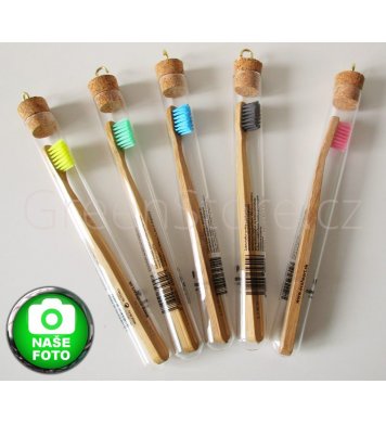 Bambusové kartáčky s barevnými štětinkami EcoHeart