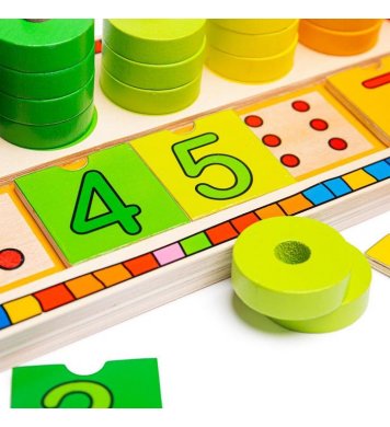 Bigjigs Toys Naučná hra - Deska nasazování s čísly