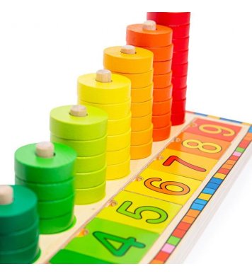 Bigjigs Toys Naučná hra - Deska nasazování s čísly