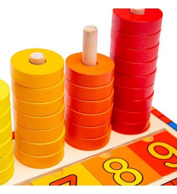 Bigjigs Toys Naučná hra - Deska nasazování s čísly